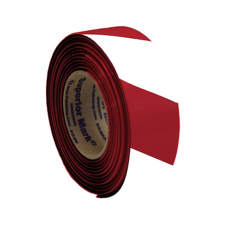 Superior Mark Floor Marking Tape, Carpet, 2inx x100Ft, Red/White Hazard Stripe IN-40-554I